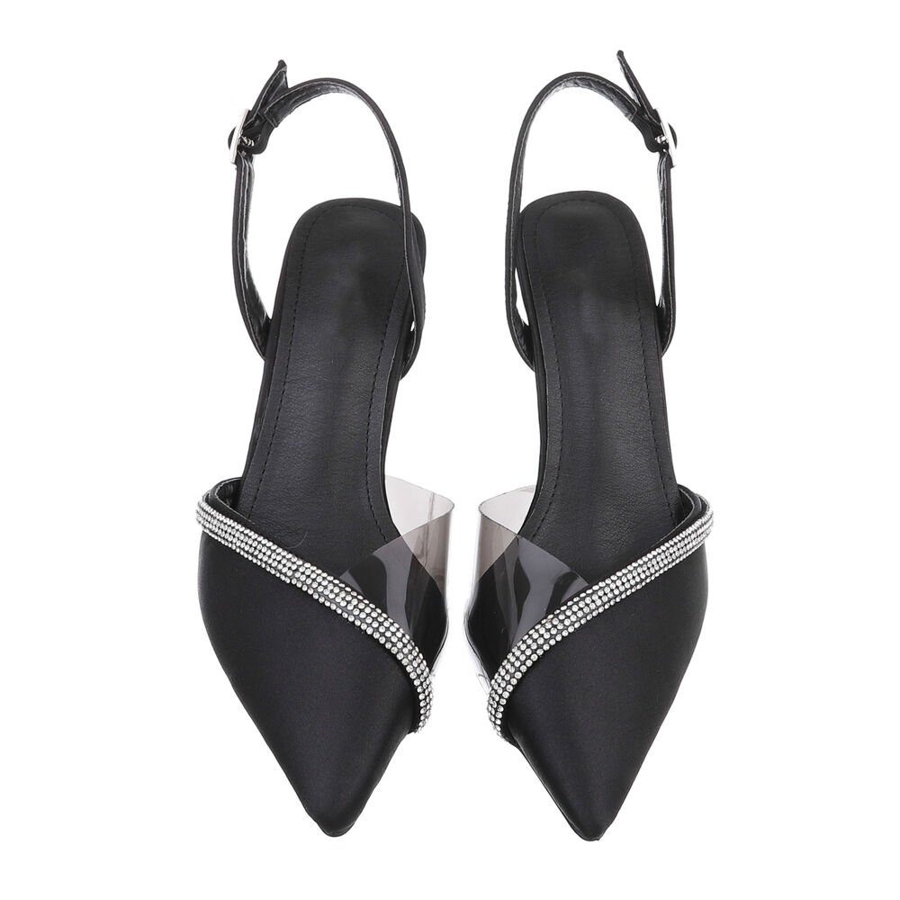 Ital-Design Damen Abendschuhe Elegant High-Heel-Pumps Pfennig-/Stilettoabsatz High Heel Pumps in Schwarz – Bild 4 von 4