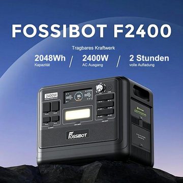 Fossibot Stromerzeuger F2400, 2400,00 in kW, Super große Kapazität 640000mAh