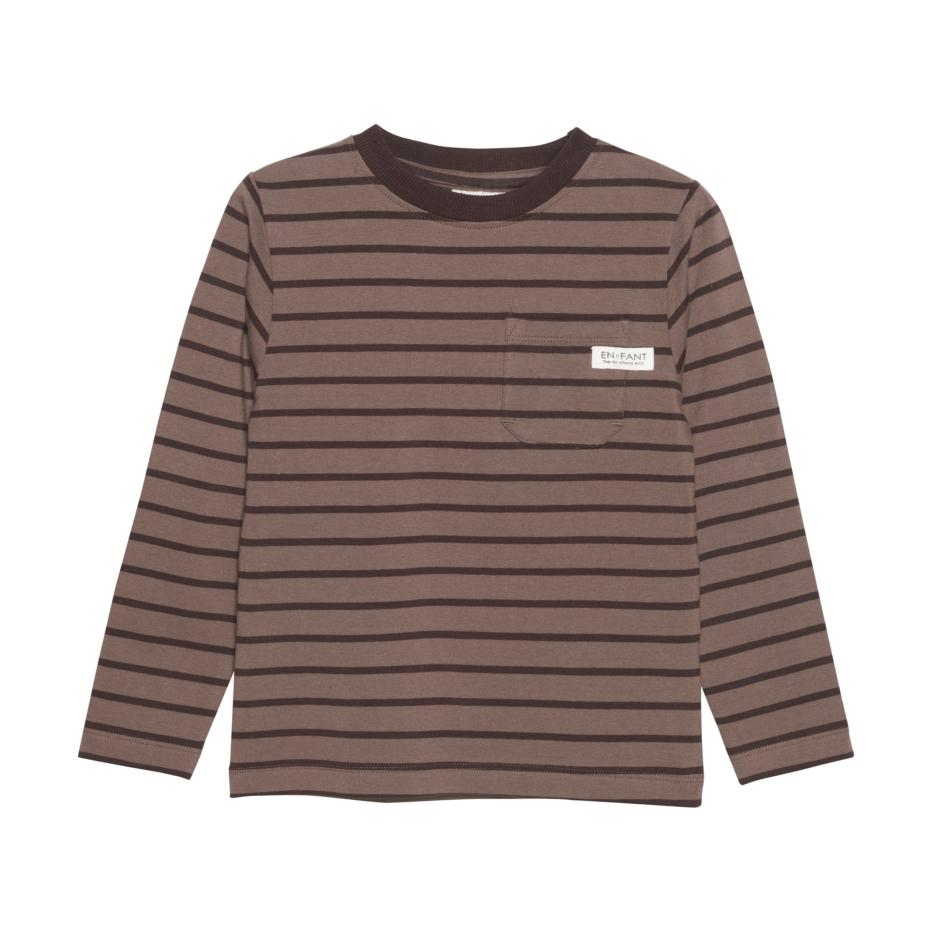 EN FANT Langarmshirt ENT-Shirt LS Stripe - 230341 Langarmshirt mit Streifen Chocolate Chip (2502)
