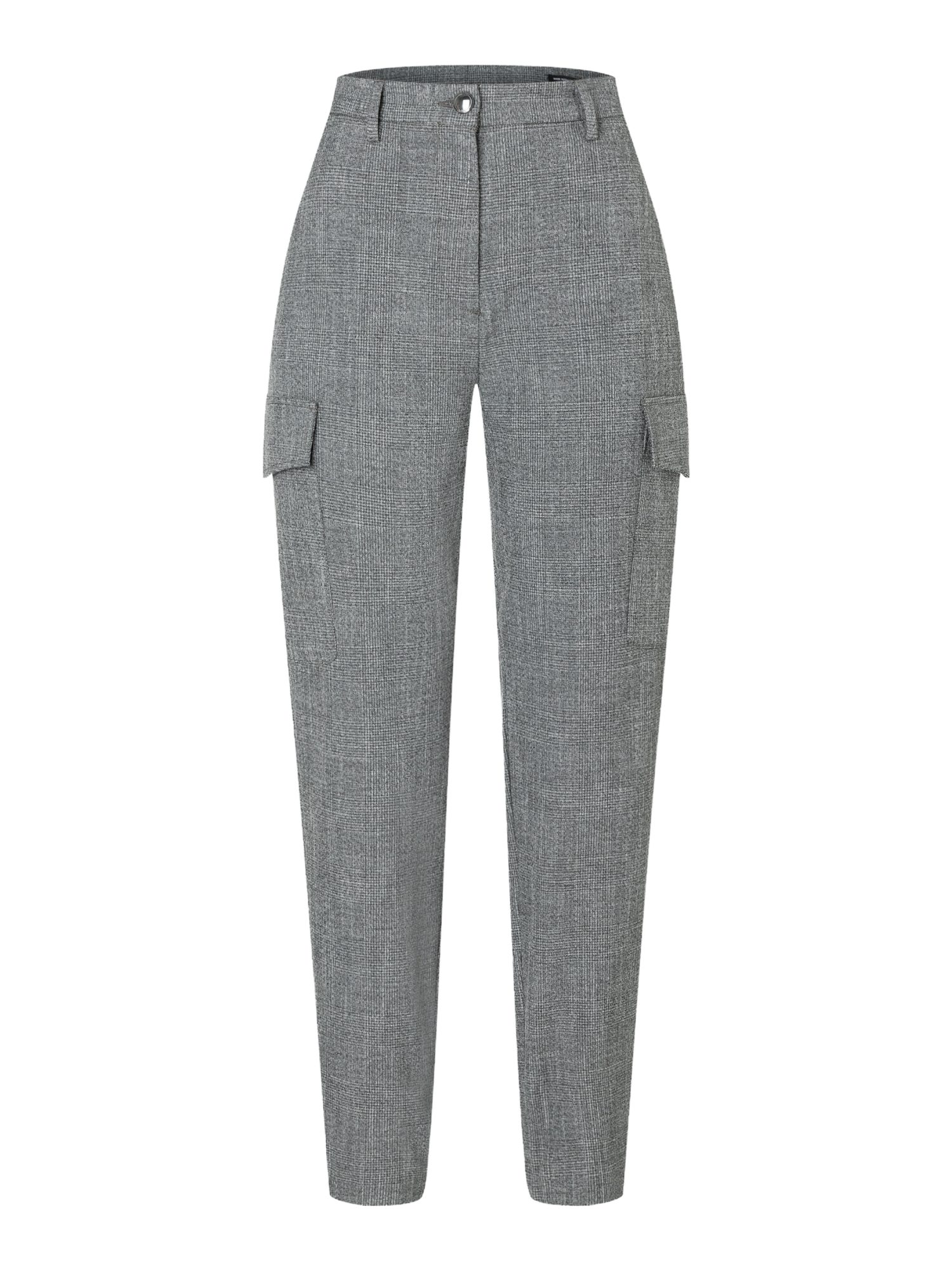 MAC Stretch-Hose grau, Casual, Polyester, Meliert, Regular Fit, Mittel