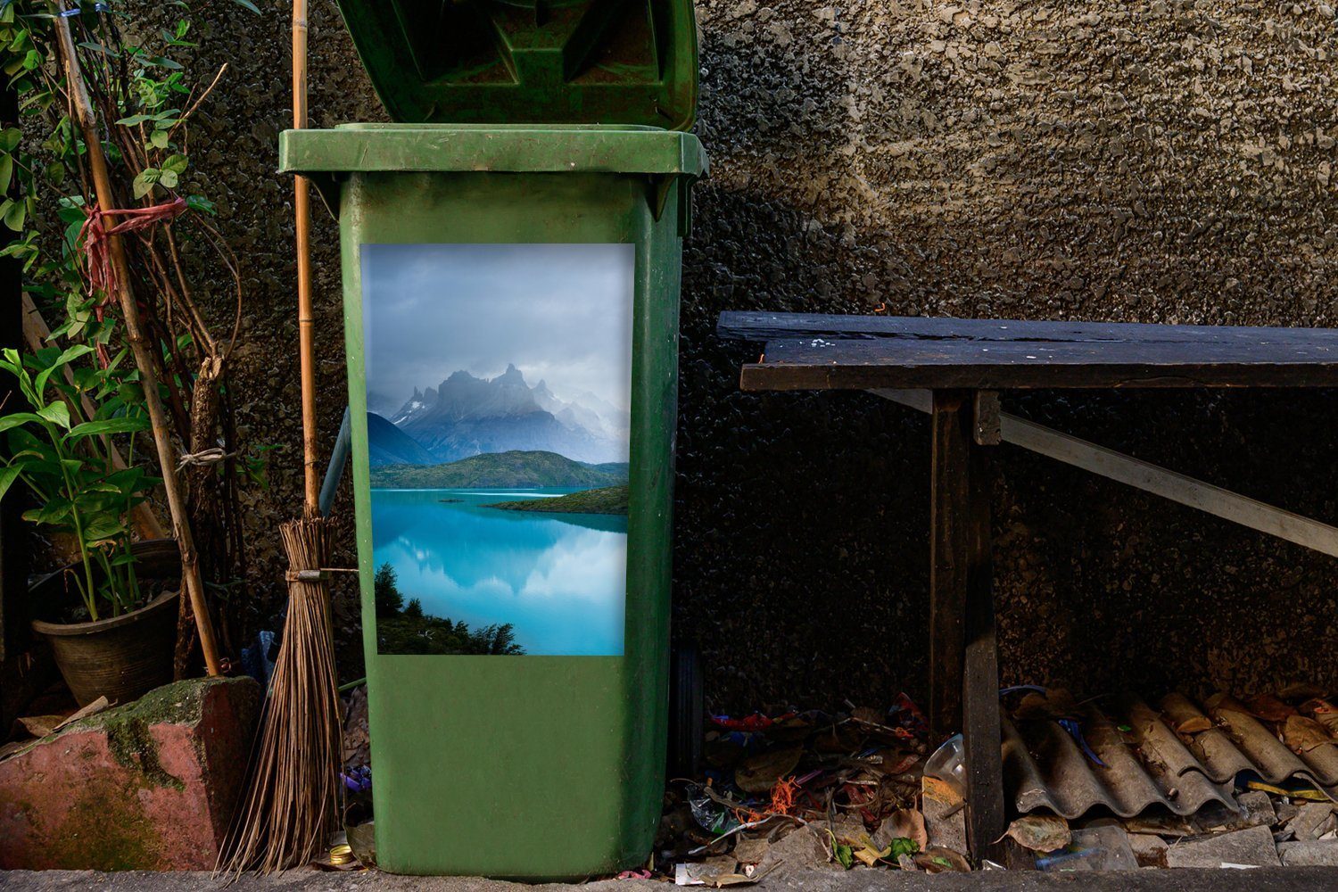 - Mülltonne, Abfalbehälter MuchoWow Sticker, St), Mehr Wandsticker (1 Container, Chile Mülleimer-aufkleber,