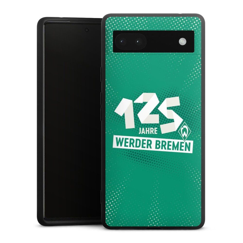DeinDesign Handyhülle 125 Jahre Werder Bremen Offizielles Lizenzprodukt, Google Pixel 6a Silikon Hülle Premium Case Handy Schutzhülle