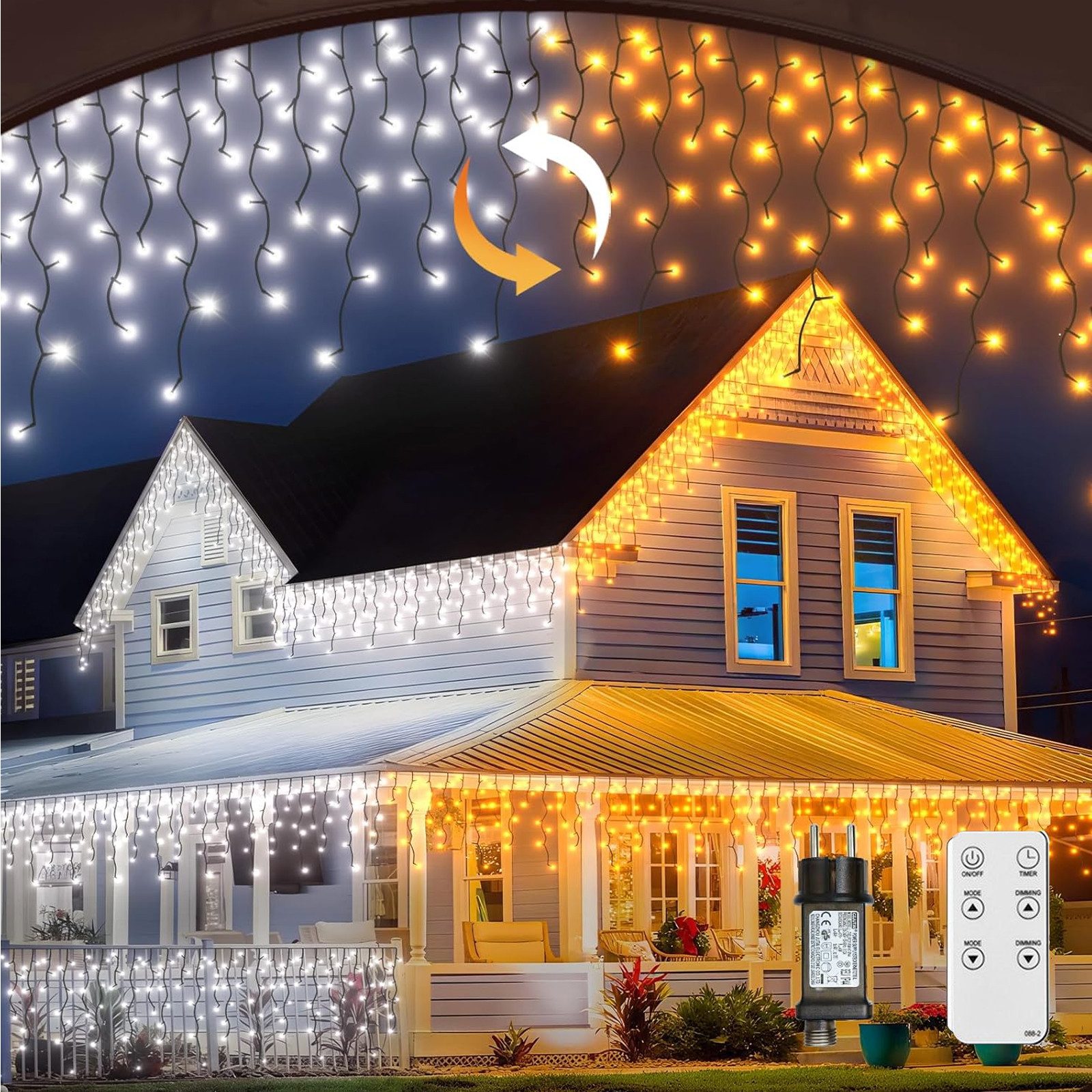 XERSEK LED-Lichtervorhang LED Weihnachtslichterkette Regenlichterkette Deko günstig online kaufen