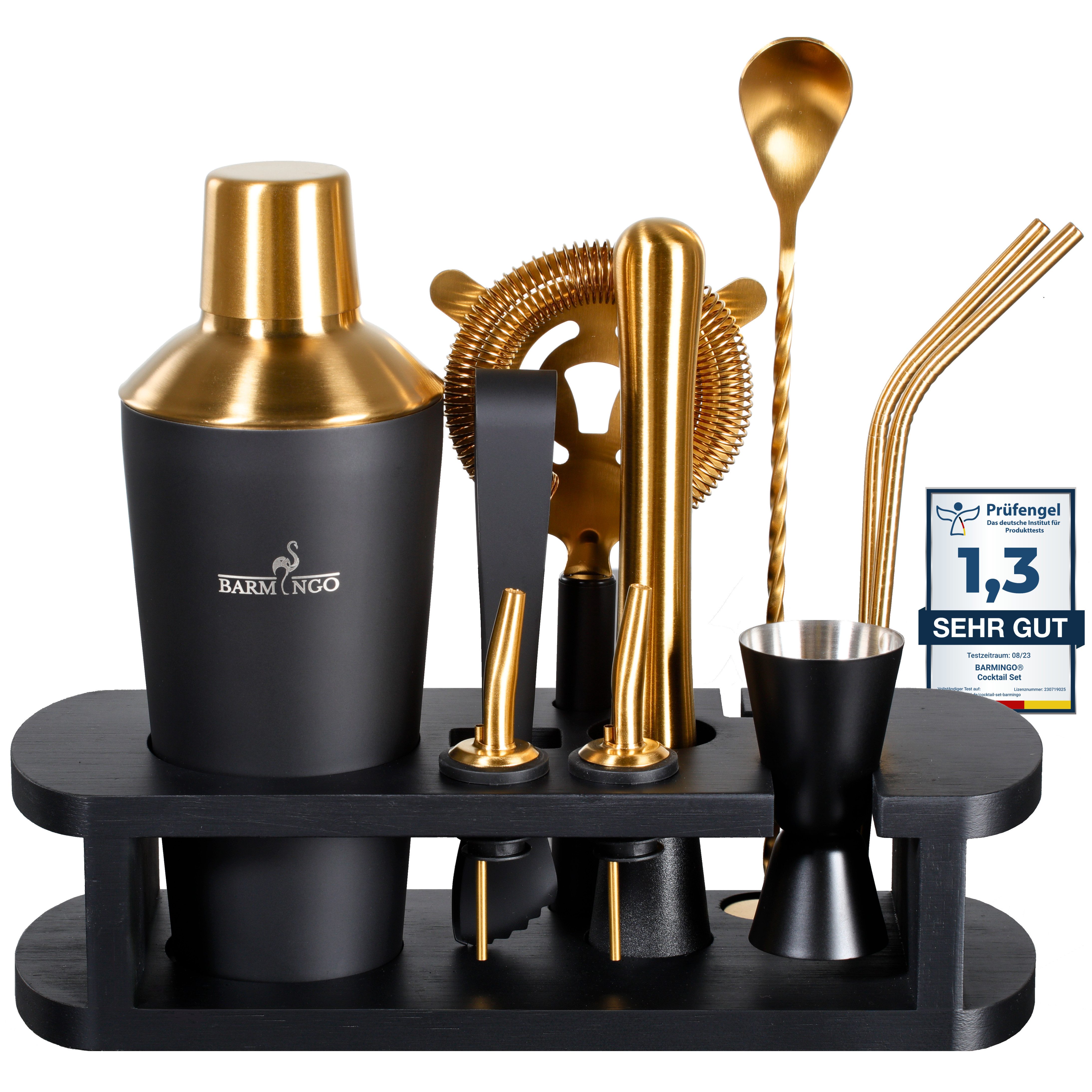Cocktail-Set Edelstahl Cocktail Shaker Set (700 oder 500ml) mit Bar Zubehör