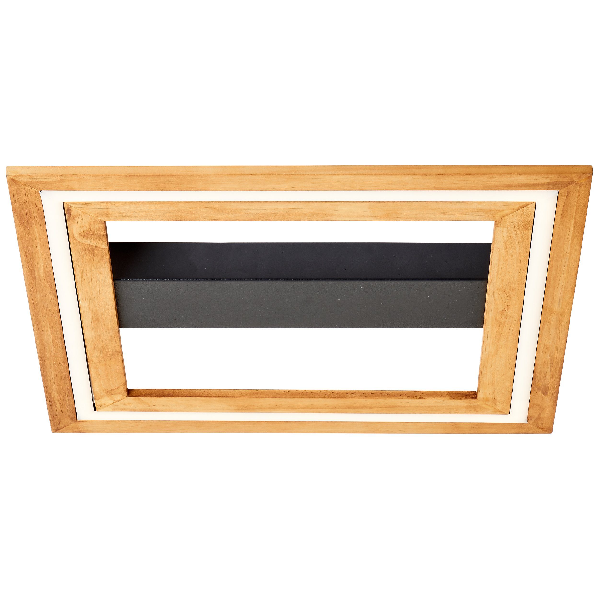 Brilliant Deckenleuchte Rhea, holz hell/schwarz, Deckenleuchte 45x45cm Holz/Metall/Kunststo LED Rhea