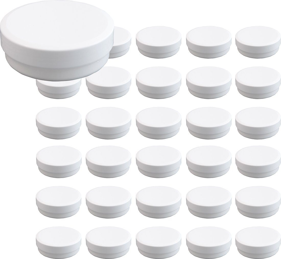 Doserie Kuhn Dose für Salben, Cremes oder Kleinigkeiten (Füllvolumen 75 ml (flach), Höhe 25 mm, 30 St., Salbendosen mit passenden Deckeln), Salbenkruke, Cremedose