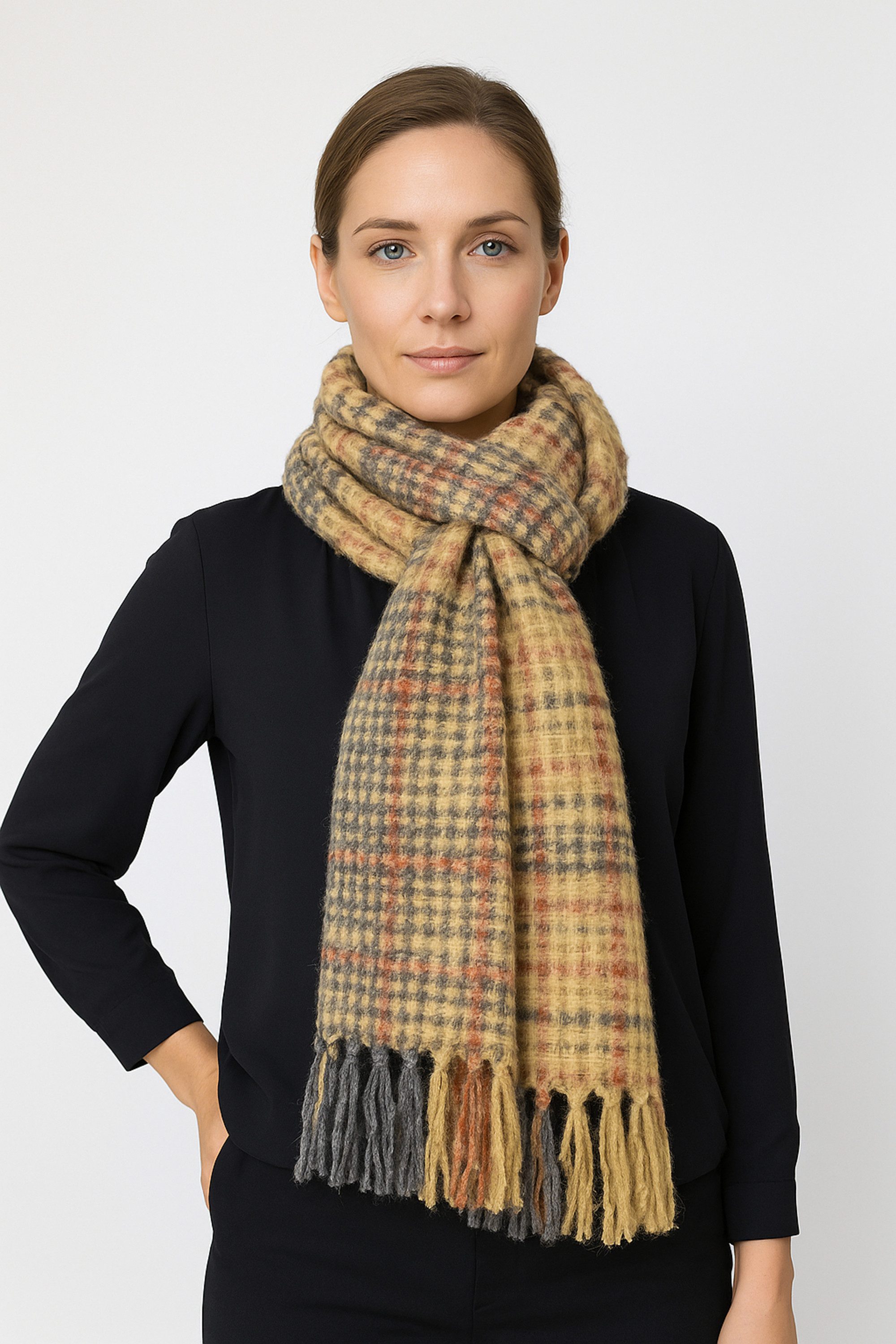 COLLEZIONE ALESSANDRO Strickschal Tscherpa, (1-St), Made in Italy, in modischen Цвета(ов)