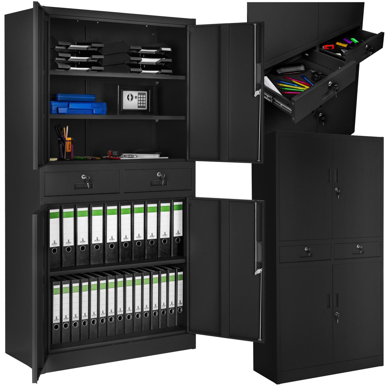tectake Aktenschrank Büroschrank Cosmo mit 2 günstig online kaufen