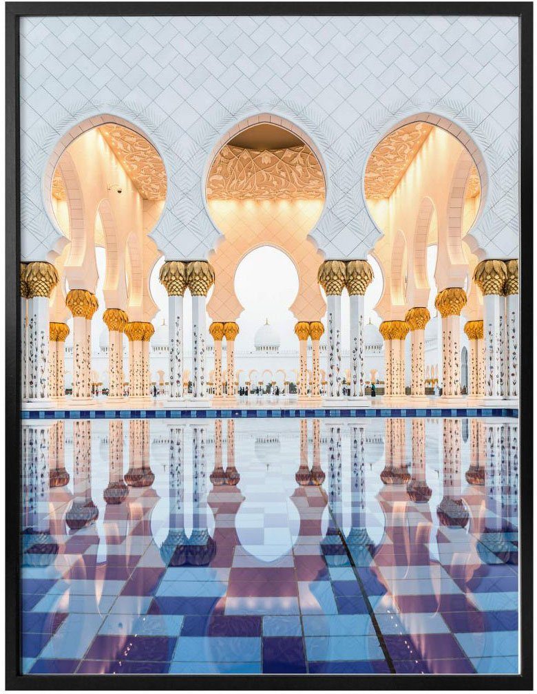 (1 Poster Bild, Wall-Art Poster, Dhabi, Abu Gebäude Wandposter Wandbild, Moschee St), Zayed Sheikh