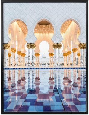 Wall-Art Poster Sheikh Zayed Moschee Abu Dhabi, Gebäude (1 St), Poster ohne Bilderrahmen