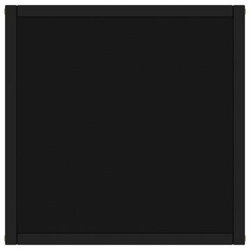 furnicato Couchtisch Schwarz mit Schwarzem Glas 40x40x50 cm
