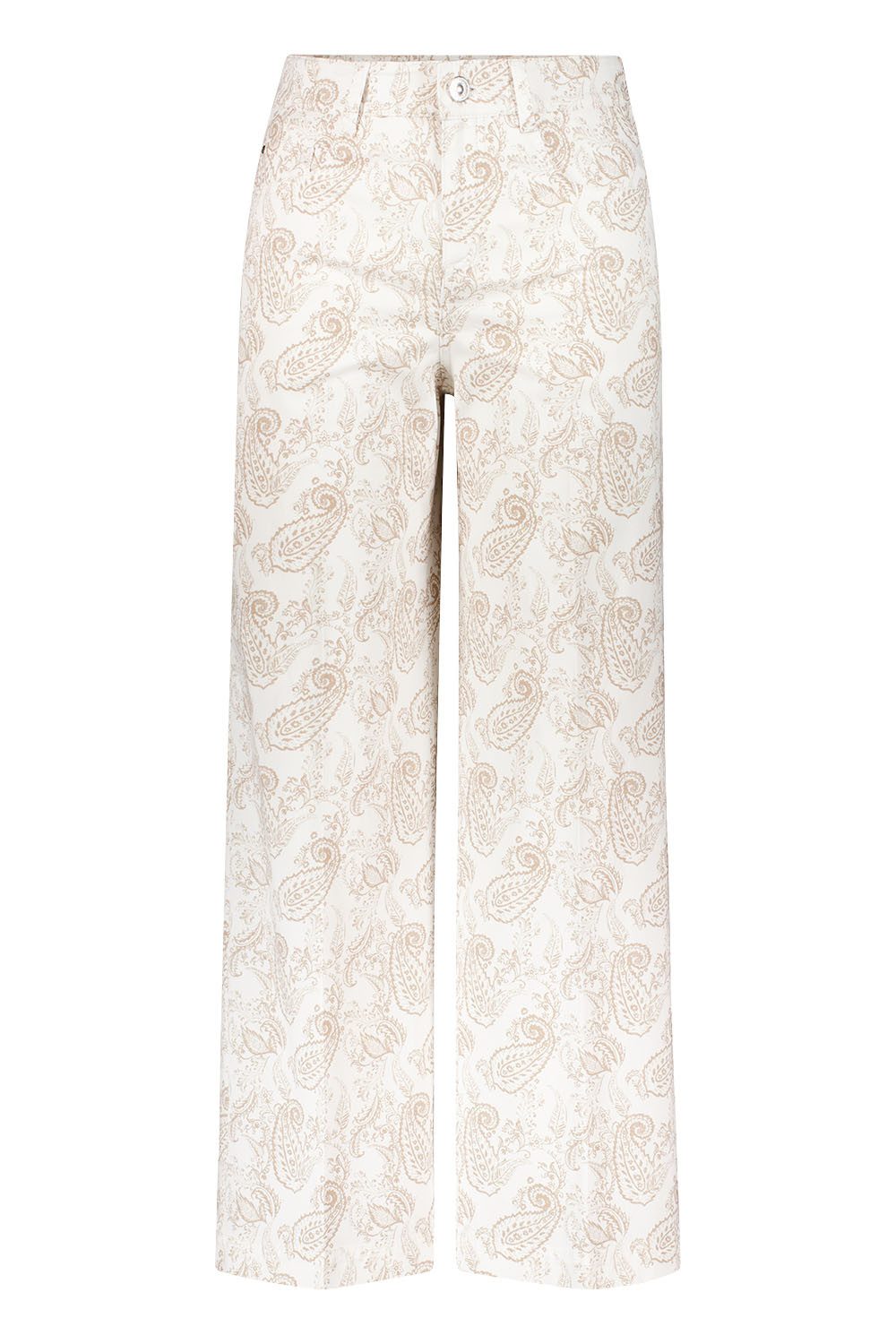 Loose-fit-Jeans FELIZA6-646631-2014 Culotte braun sand mit Paisley-Print