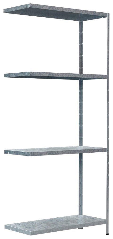 SCHULTE Regalwelt Anbauregal Steck-Anbauregal, Metall verzinkt, 1800x800x350 mm, 4 Böden | Regale