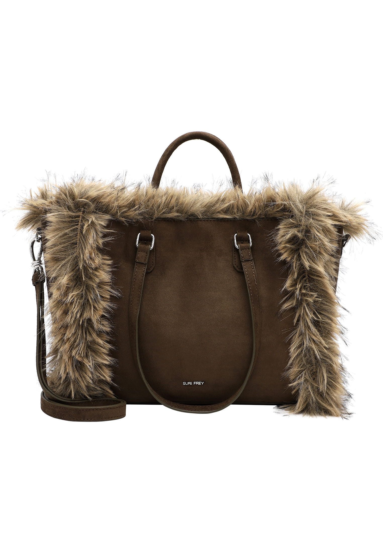 SURI FREY Shopper SFY Chessy Suede, Logo Patch