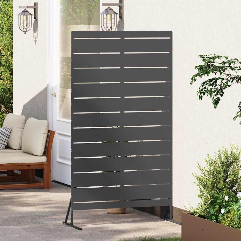 vidaXL Gartenzaun Sichtschutz Schwarz 100 x 50 x 180 cm Stahl, (1-St)