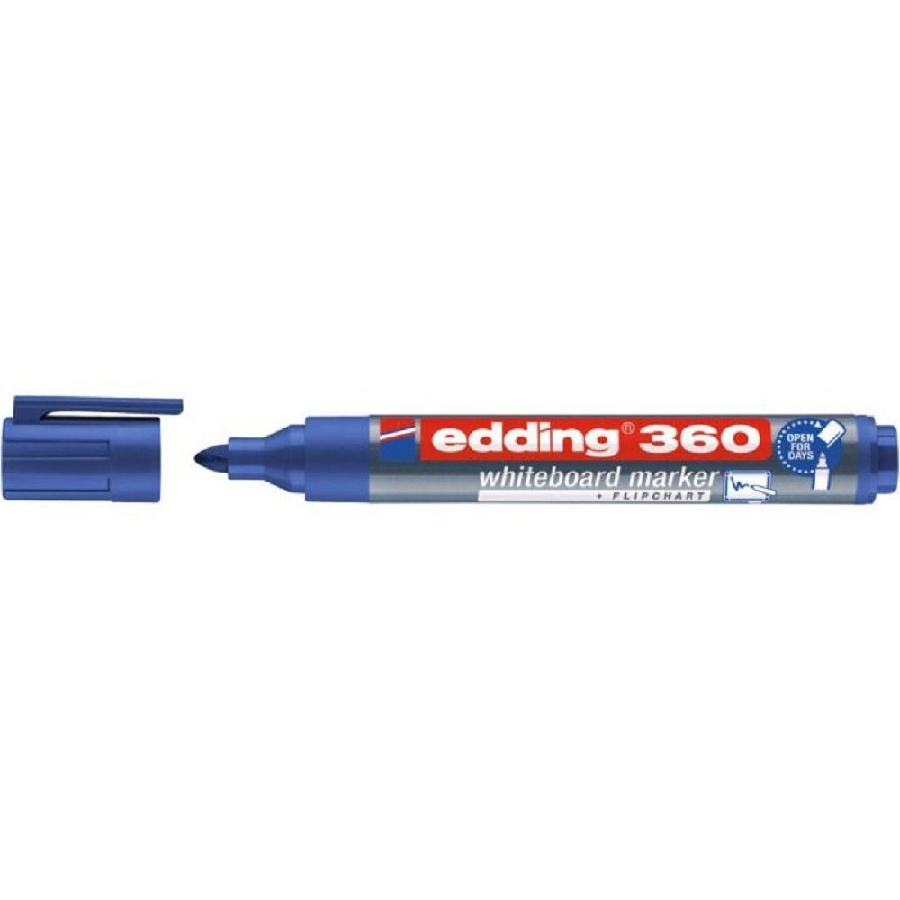 edding Whiteboard Marker 10 Whiteboardmarker 1,5-3mm Rundspitze Nachfüllbar blau, Nachfüllbar