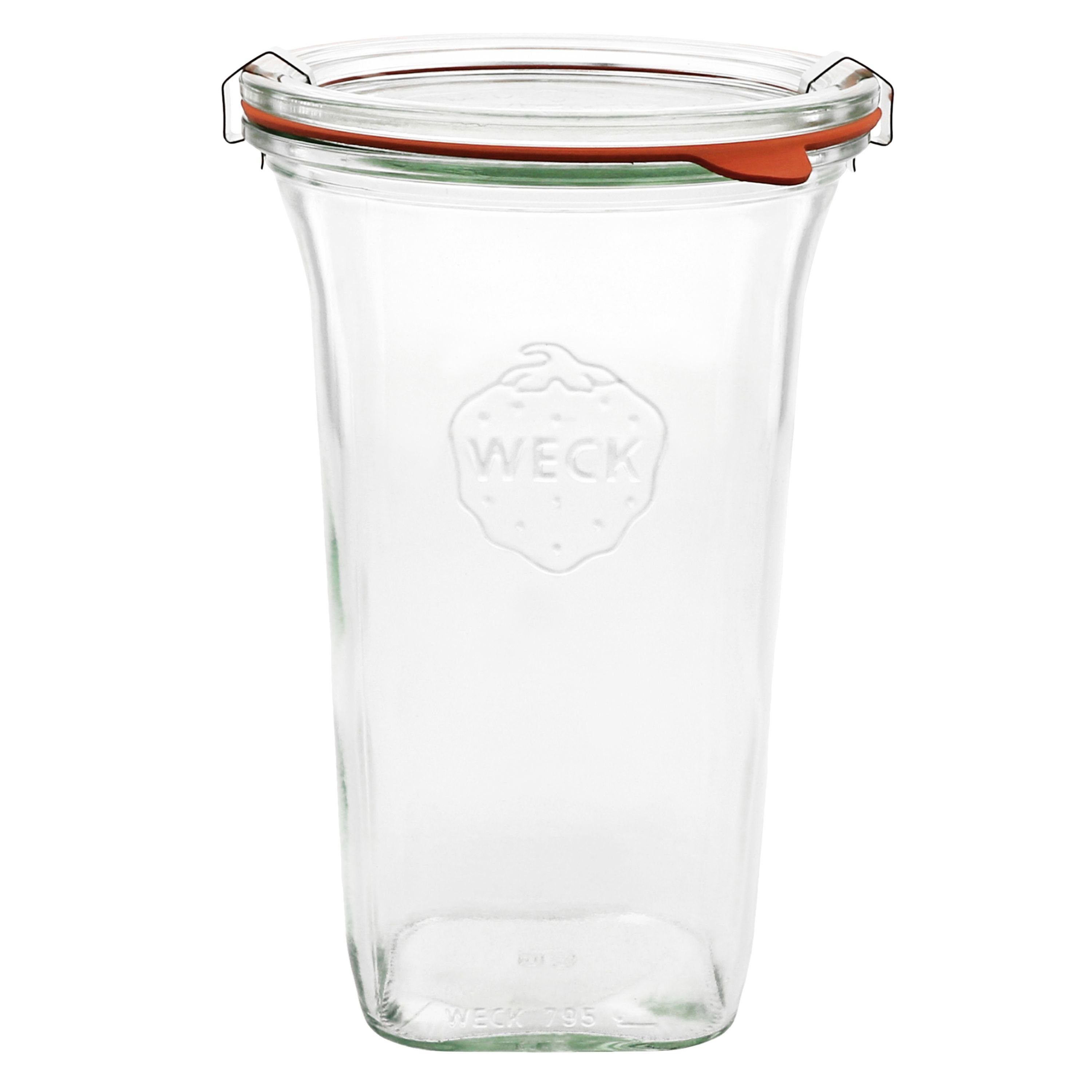 MamboCat 795 Glas Einmachglas Klammern, Einkochring + 6er ml Glasdeckeldeckel Quentin Weck Set