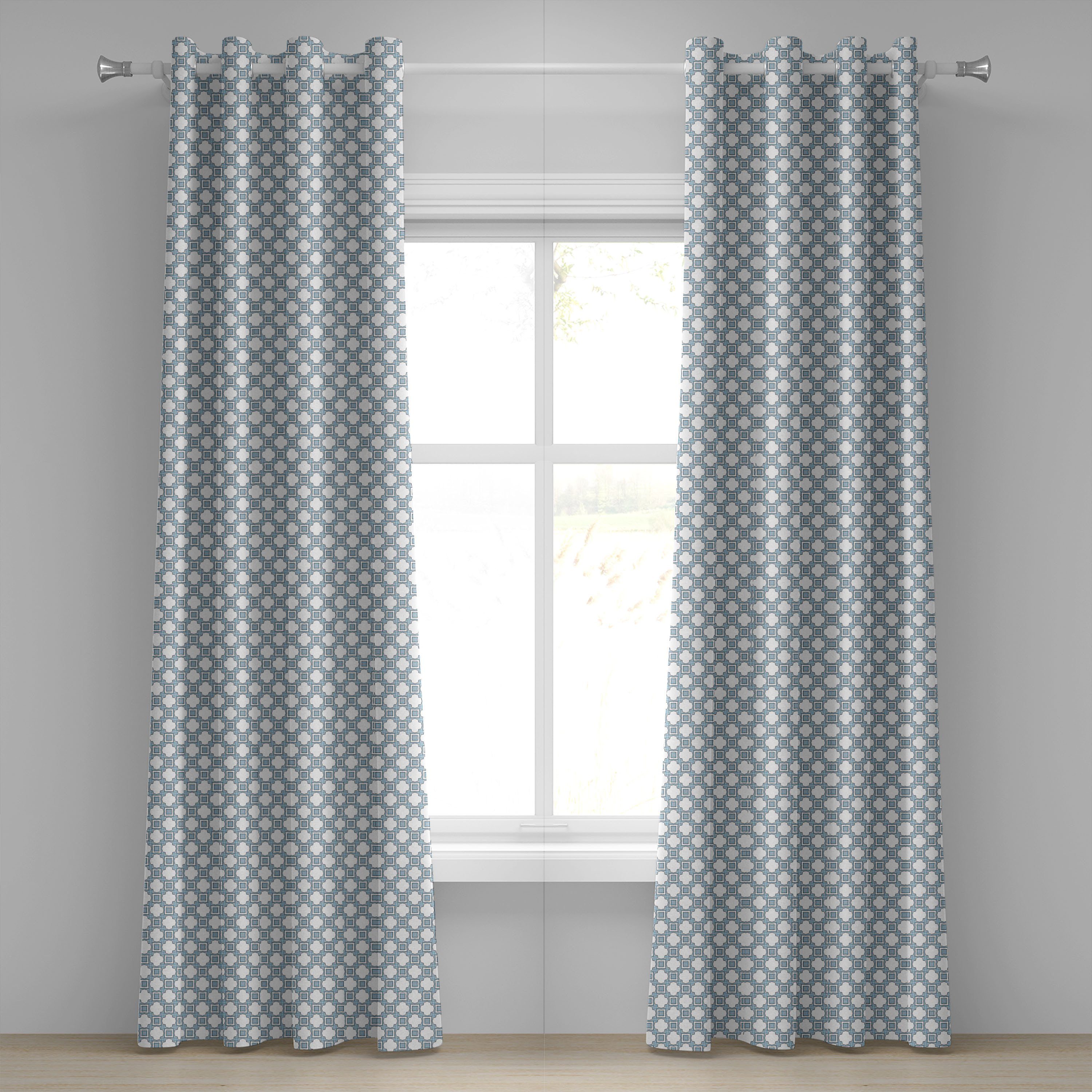 Gardine für Portugiesisch 2-Panel-Fenstervorhänge Schlafzimmer Abakuhaus, Dekorative traditionell Wohnzimmer,