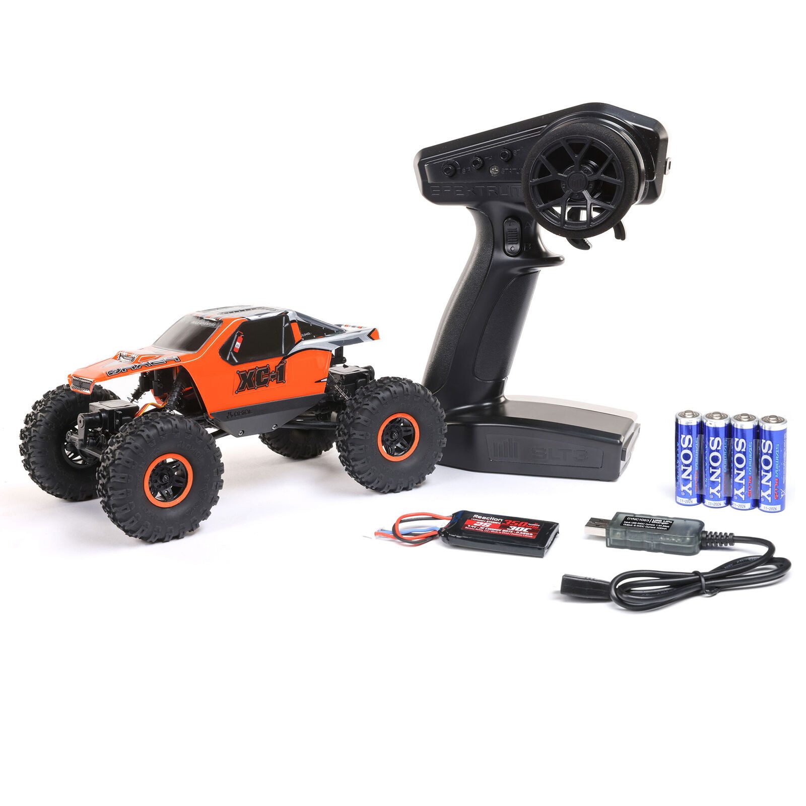 RC-Buggy Axial RC Crawler AX24 XC-1 1:24 4WD RTR Orange inkl. Akku, Ladegerät