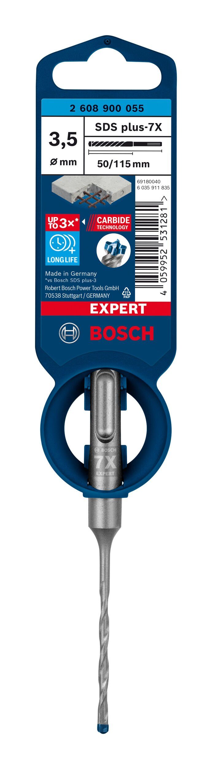 BOSCH Universalbohrer 50 x x 1er-Pack mm SDS - Expert plus-7X, 115 3,5 - Hammerbohrer