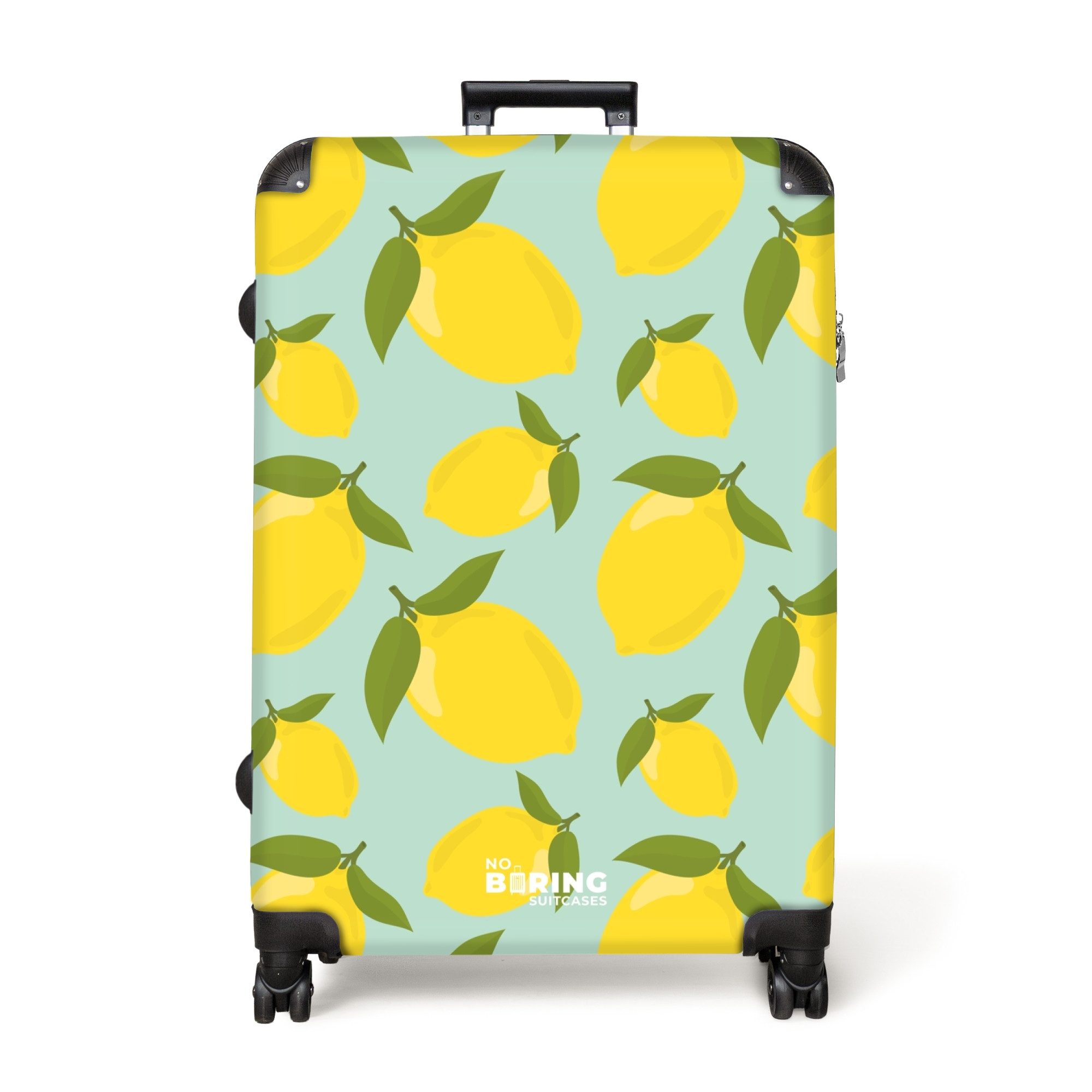 NoBoringSuitcases.com© Hartschalen-Trolley Pastellgrün mit Zitronen 77 günstig online kaufen
