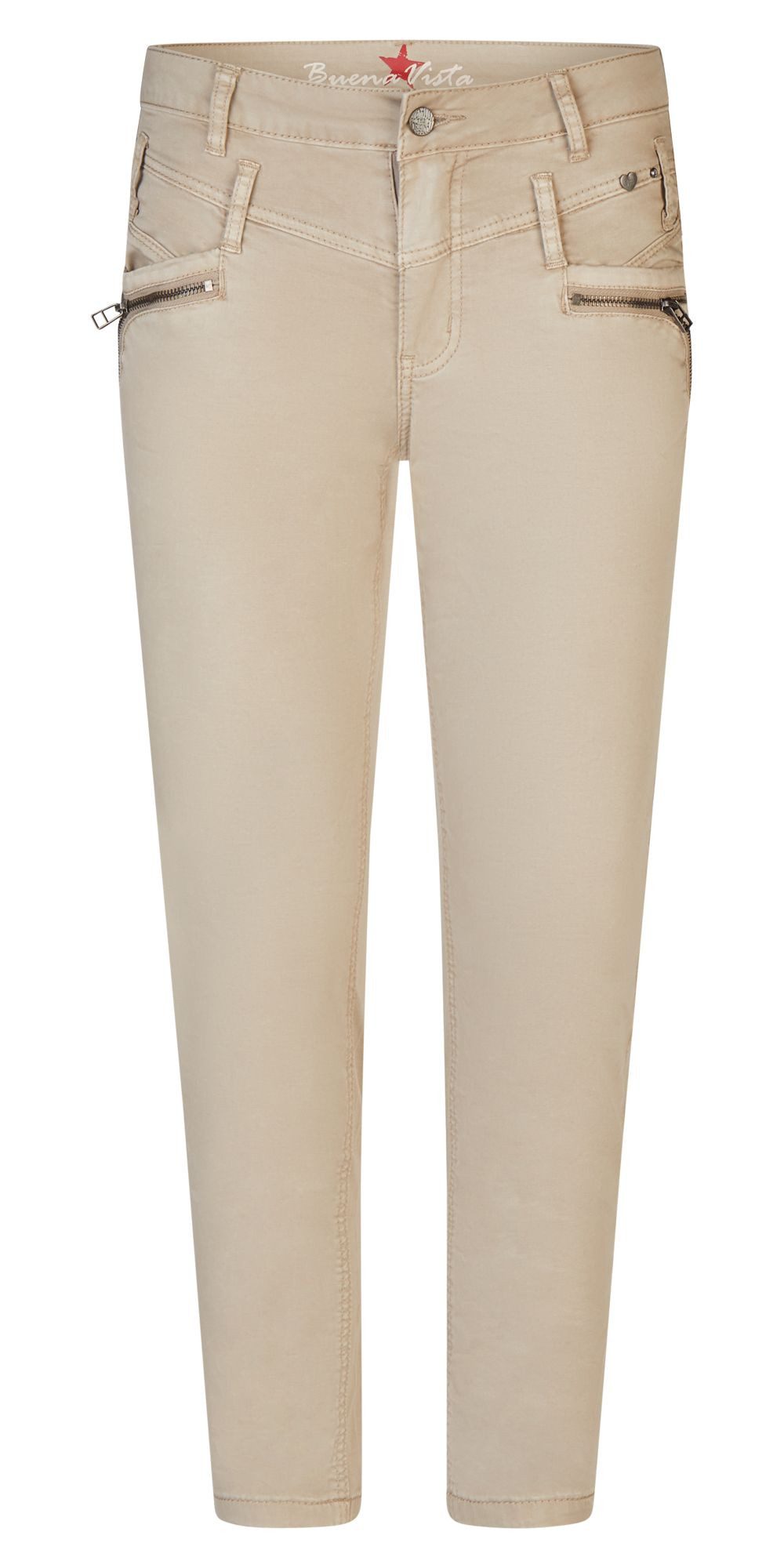 Buena Vista Stoffhose Florida-Z 7/8 stretch twill - Slim Fit Hose mit Reißverschlussdetails