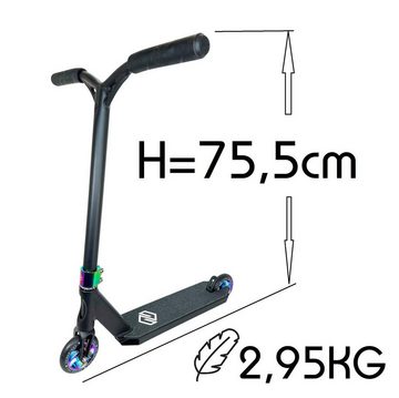 Striker Stuntscooter Striker Lux Youth Stunt-Scooter H=75,5cm 2,95kg schwarz/neochrome