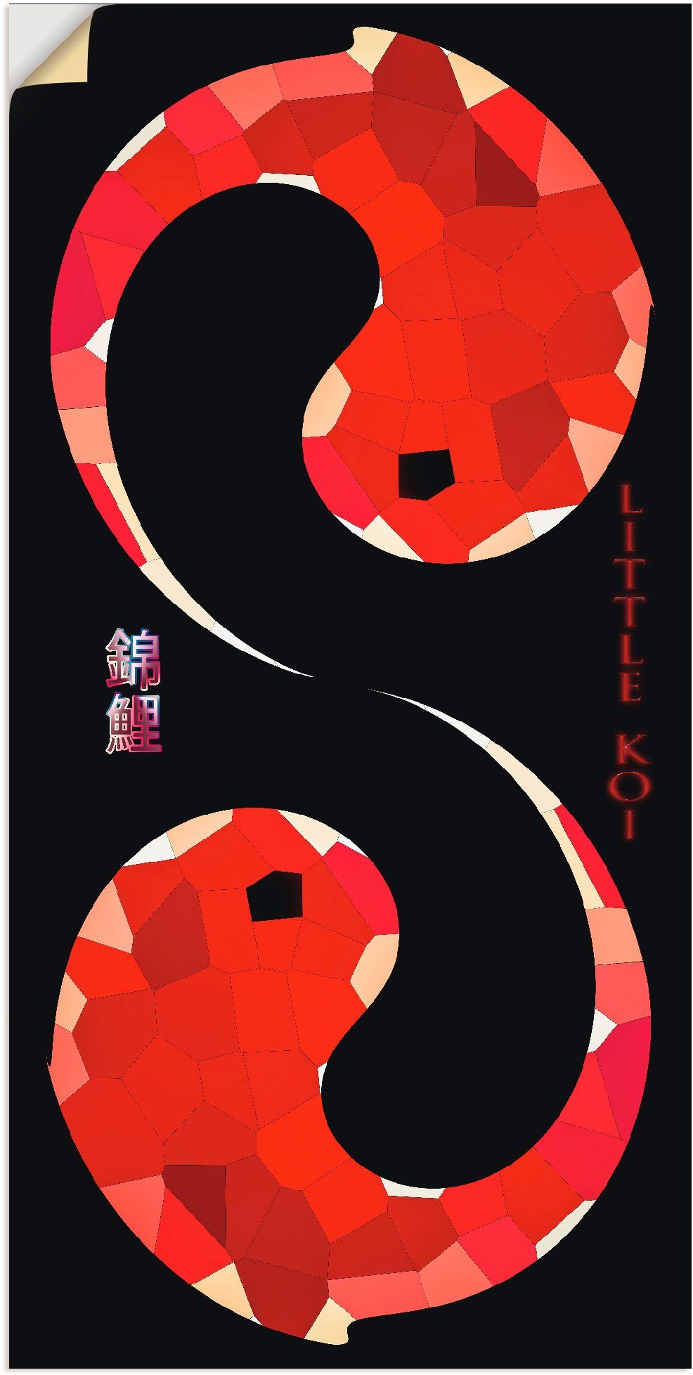 Artland Wandbild KOI-Karpfen, Religion (1 St), als Alubild, Leinwandbild, Wandaufkleber oder Poster in versch. Größen