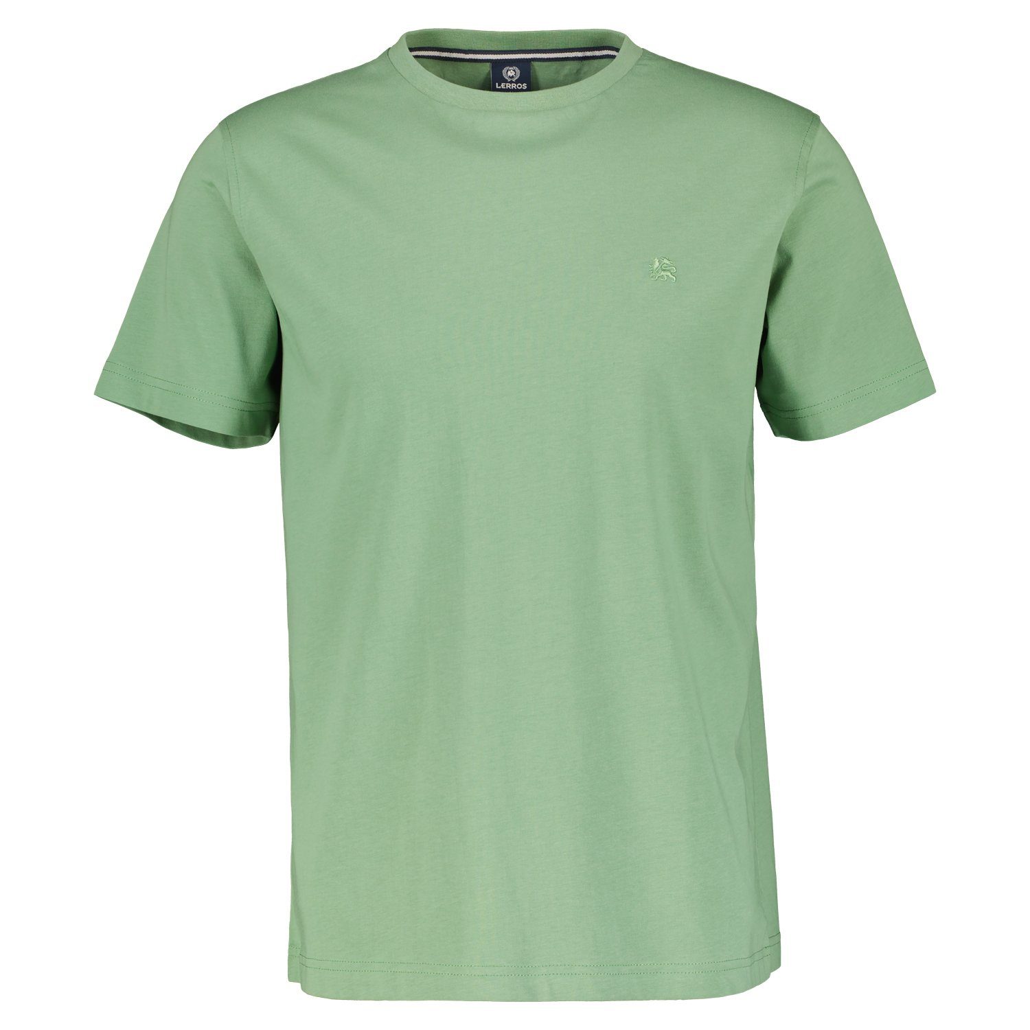 LERROS T-Shirt Logoprägung an mit Brust, Kurzarm Rundhalsausschnitt der