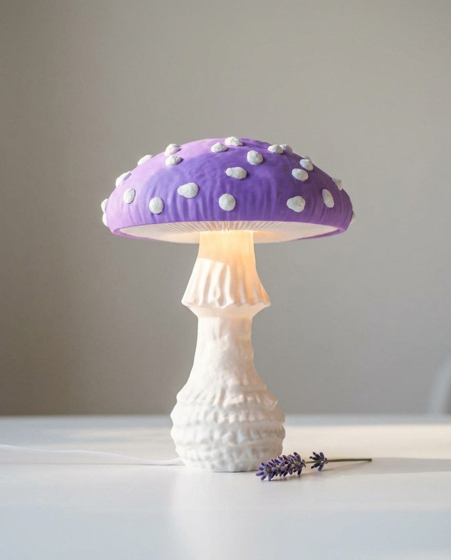 Roomberry LED Tischleuchte Fliegen Pilzlampe – Magische Tischlampe in Fliegenpilz-Design, LED wechselbar, Kalt-Weiß bis Warm-Weiß einstellbar, LED, dimmbar, Licht einstellbar kalt-weiß bis warm weiß