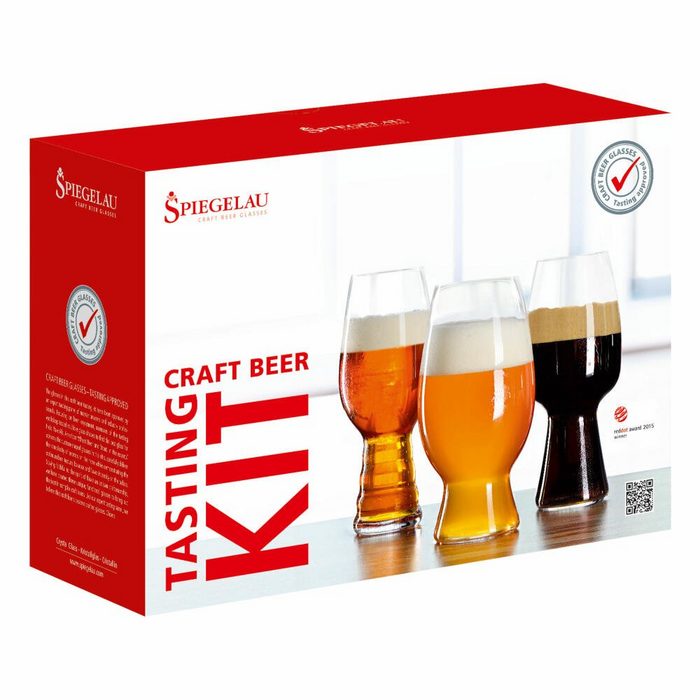 SPIEGELAU Gläser-Set Craft Beer Glasses Tasting Kit 3er Set Kristallglas