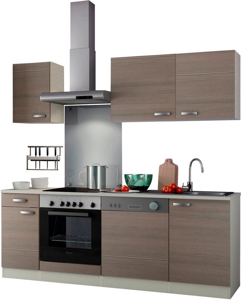 OPTIFIT Küchenzeile Vigo, ohne E-Geräte, Breite 210 cm, Mit 28 mm starker  Arbeitsplatte