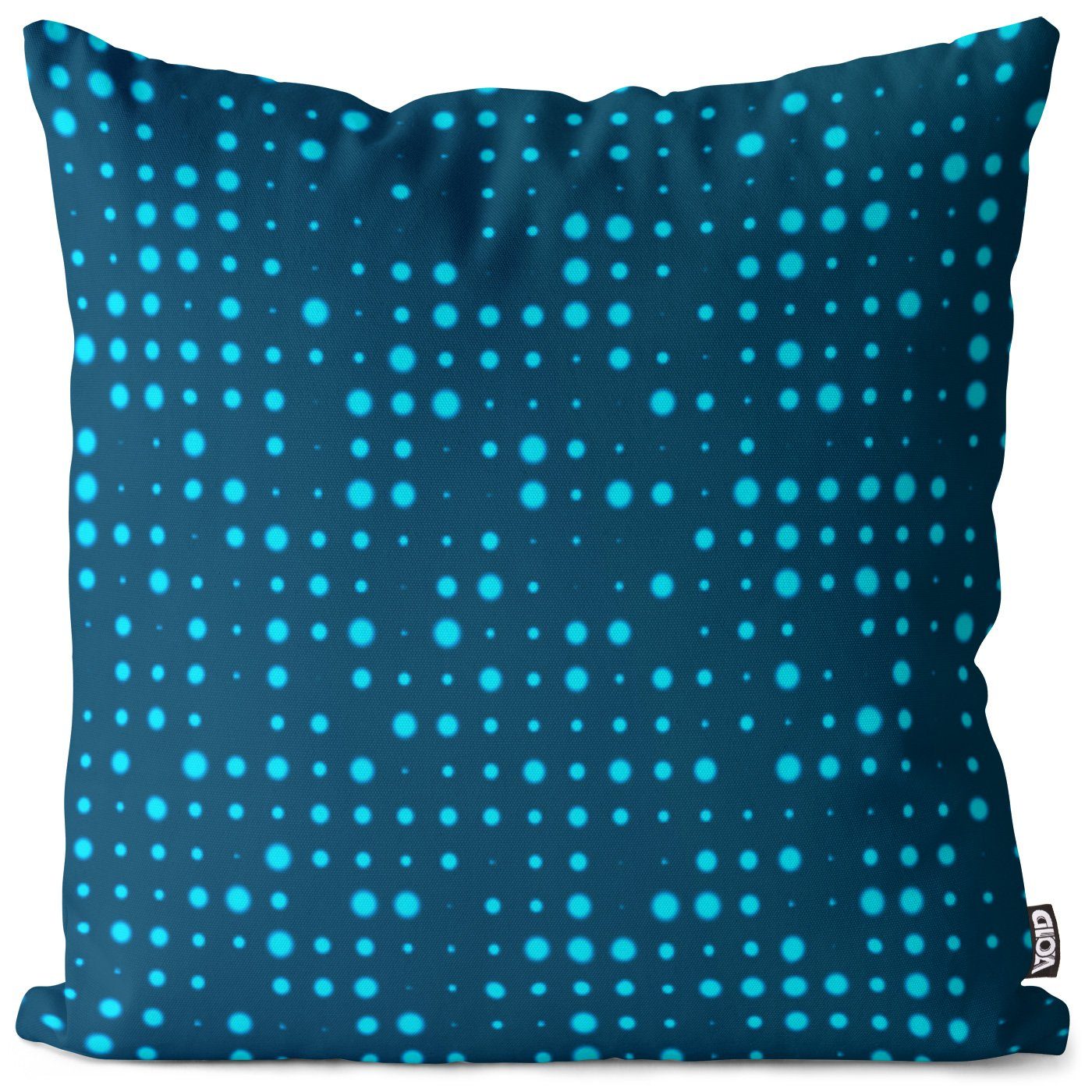 Kissenbezug, VOID (1 Stück), Sofa-Kissen Pixel quadrate Bildschirm Technik Datenstrom Daten Speicher Fliesen Blau Grün Monitor Muster gemustert