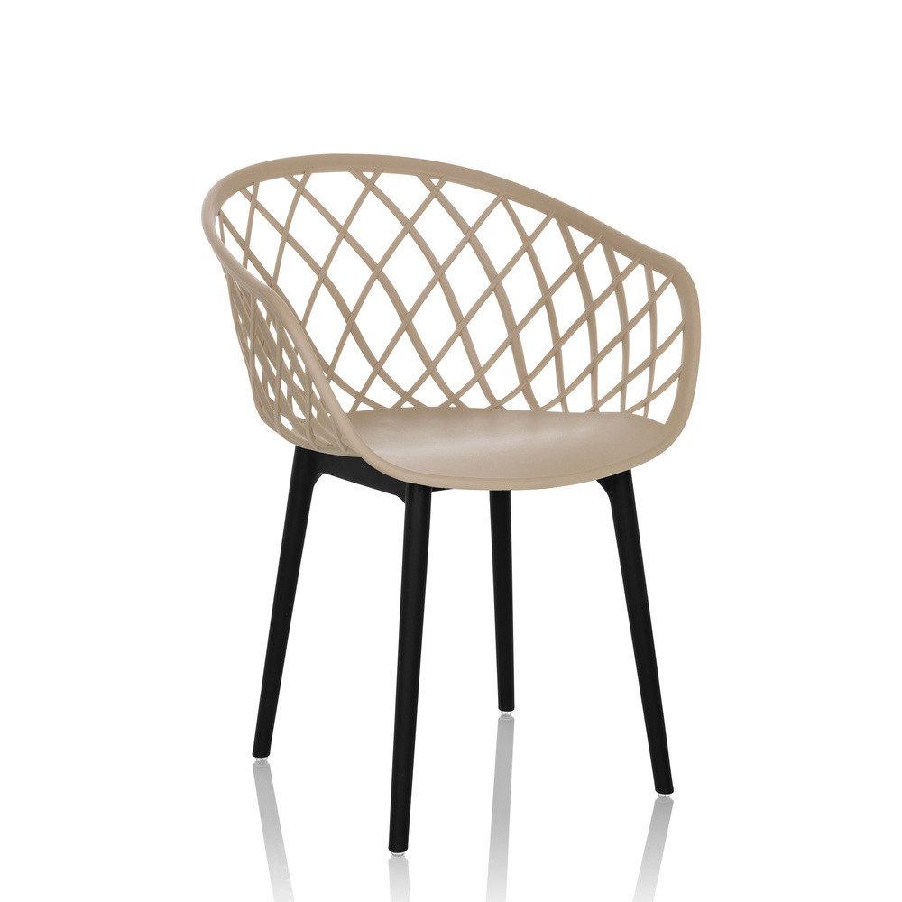 hjh OFFICE Schalenstuhl Schalenstuhl BEGIO Kunststoff ohne Armlehnen (Einzeln), Esszimmerstuhl, Stuhl mit Holzbeinen, skandinavisches Design