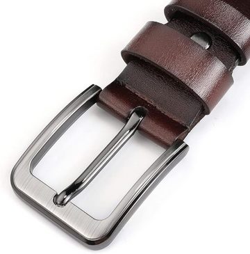 FLEXIBILITE Ledergürtel Gürtel Herren Damen Schwarz Übergrößen Echt Leder XXL (Schwarz Braun Cognac, 4 cm Breit) Übergrößen Gürtel, Selbst Kürzbar, Hochwertige Verarbeitung