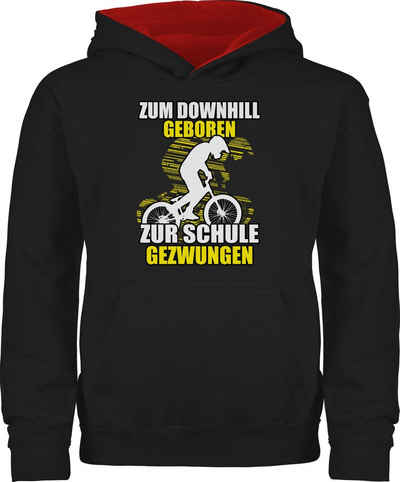 Shirtracer Hoodie Zum Downhill geboren zur Schule gezwungen Kinder Sport Kleidung