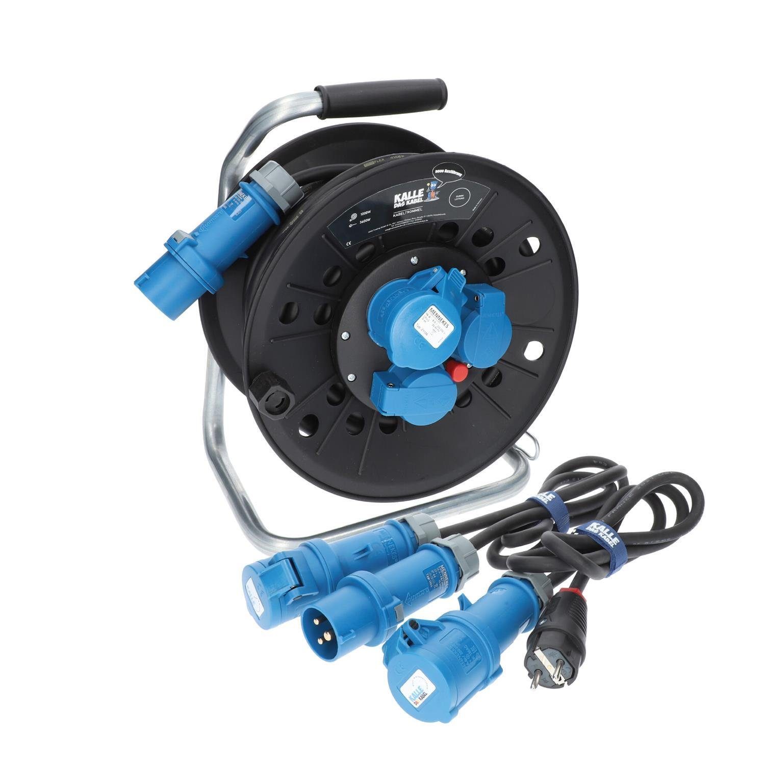 KALLE DAS KABEL Campingkabeltrommel CEE 230V 16A 2,5 IP44 25m Anschlussltg+ günstig online kaufen