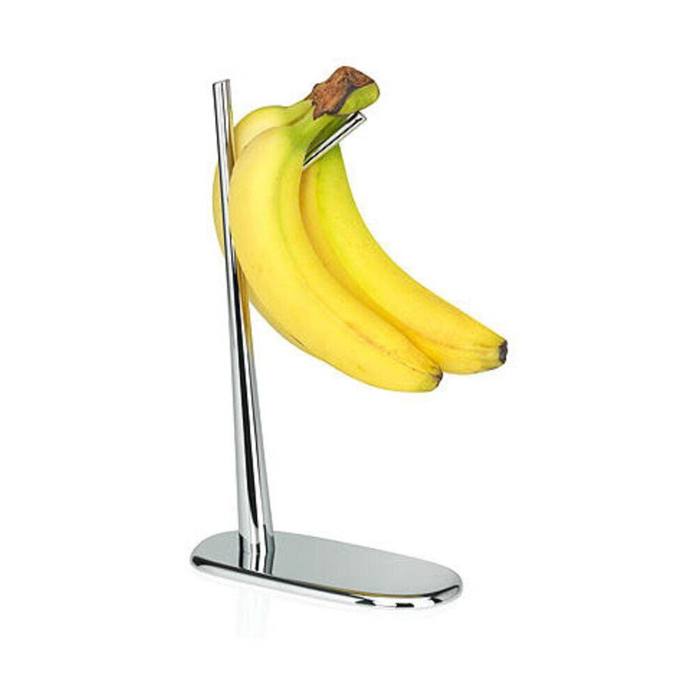 Alessi Obstschale Bananenhalter Dear Charli, Zamak verchromt, Bananenhalter Dear Charli, 16,50cm, Zamak verchromt