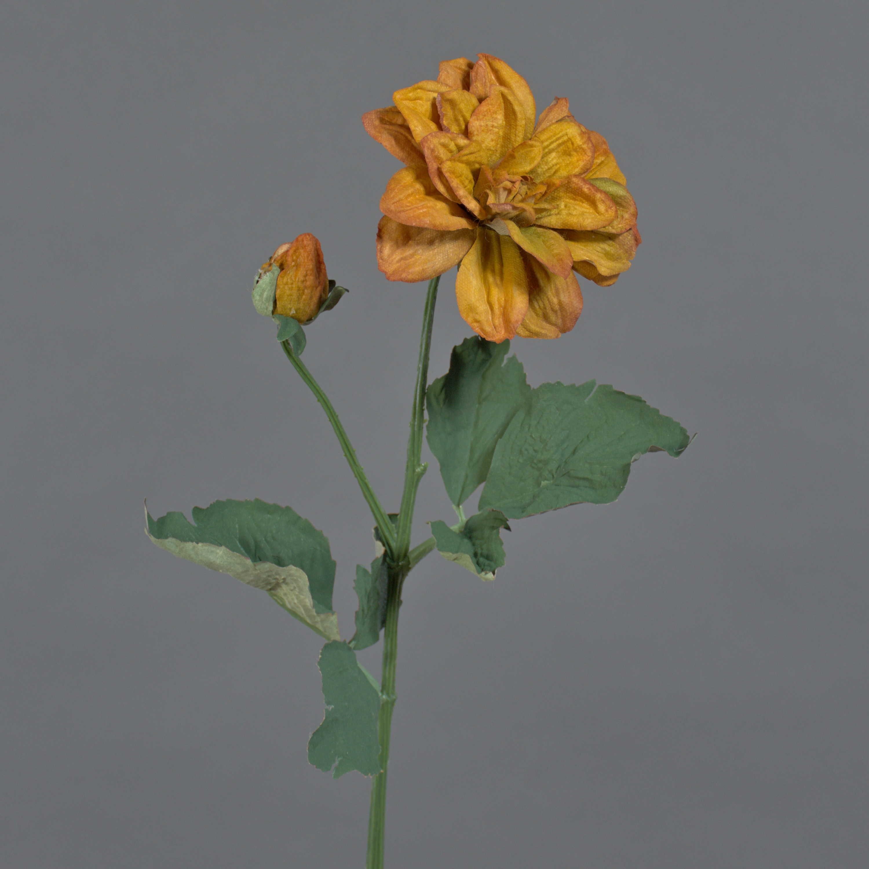 Kunstblume Deko Blumenzweig Dahlie Ginger, Eco Collection, orang Dahlie, artplants, Höhe 60.0 cm