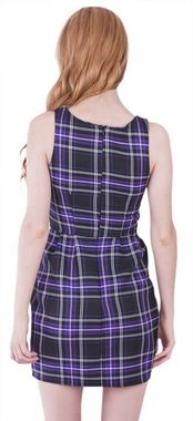 Sarcia.eu Minikleid Violett-schwarz kariertes Minikleid John Zack XL