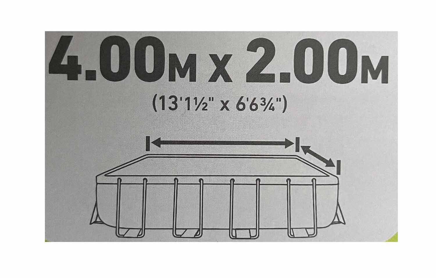 Intex Pool-Abdeckplane Krystal Clear Pool Basics (1-St), Poolabdeckung für 400x200cm Intex Framepools