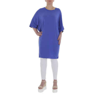 Ital-Design Tunikashirt Damen Freizeit Top & Shirt in Violett