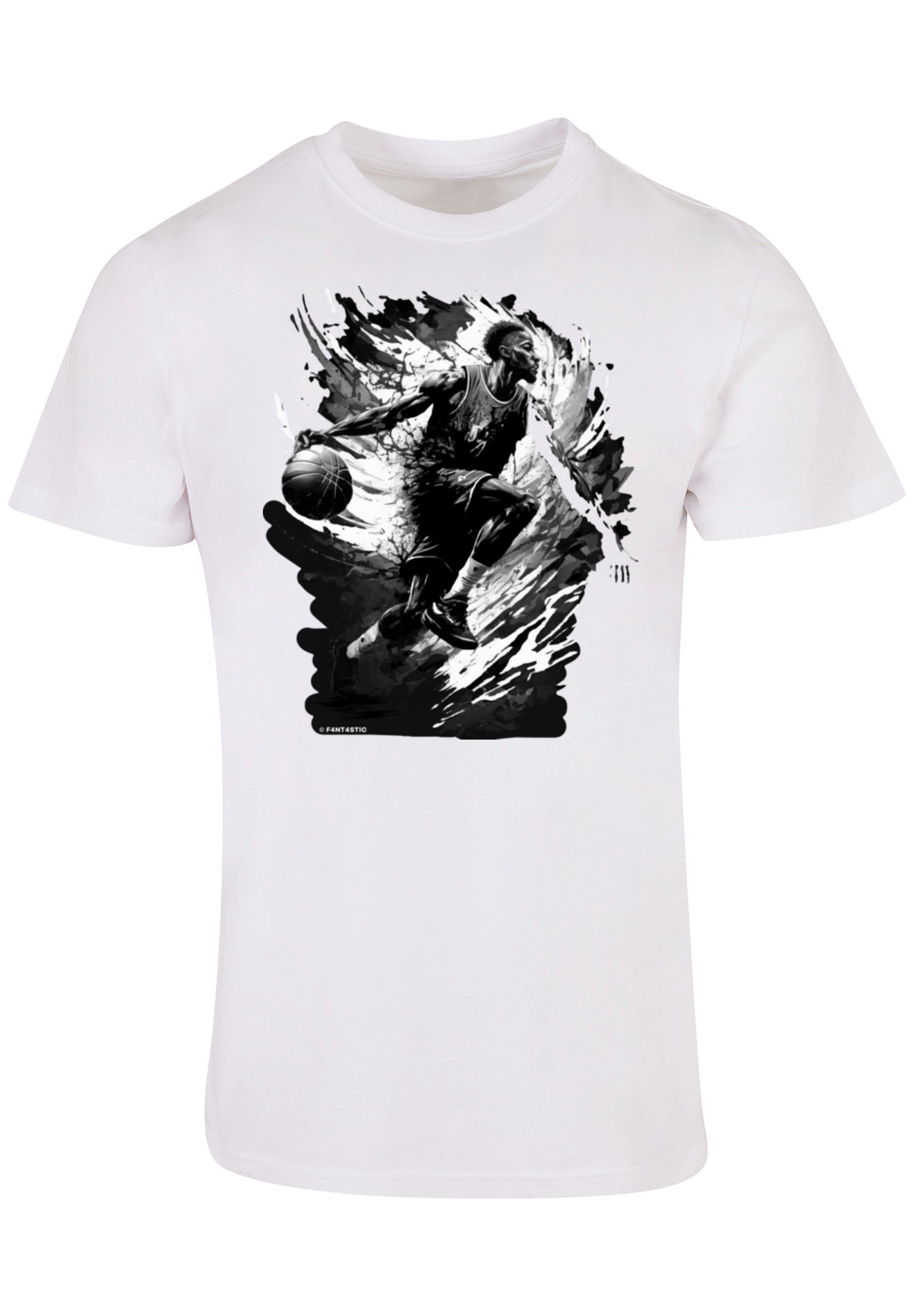 UNISEX Print F4NT4STIC Sport Basketball weiß Splash T-Shirt