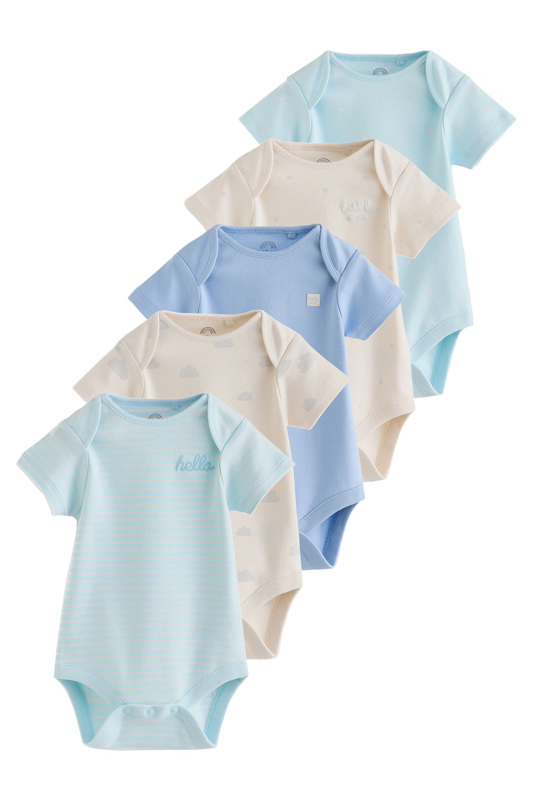 Next Kurzarmbody Kurzärmelige Baby Bodysuits im 5er-Pack (5-tlg)