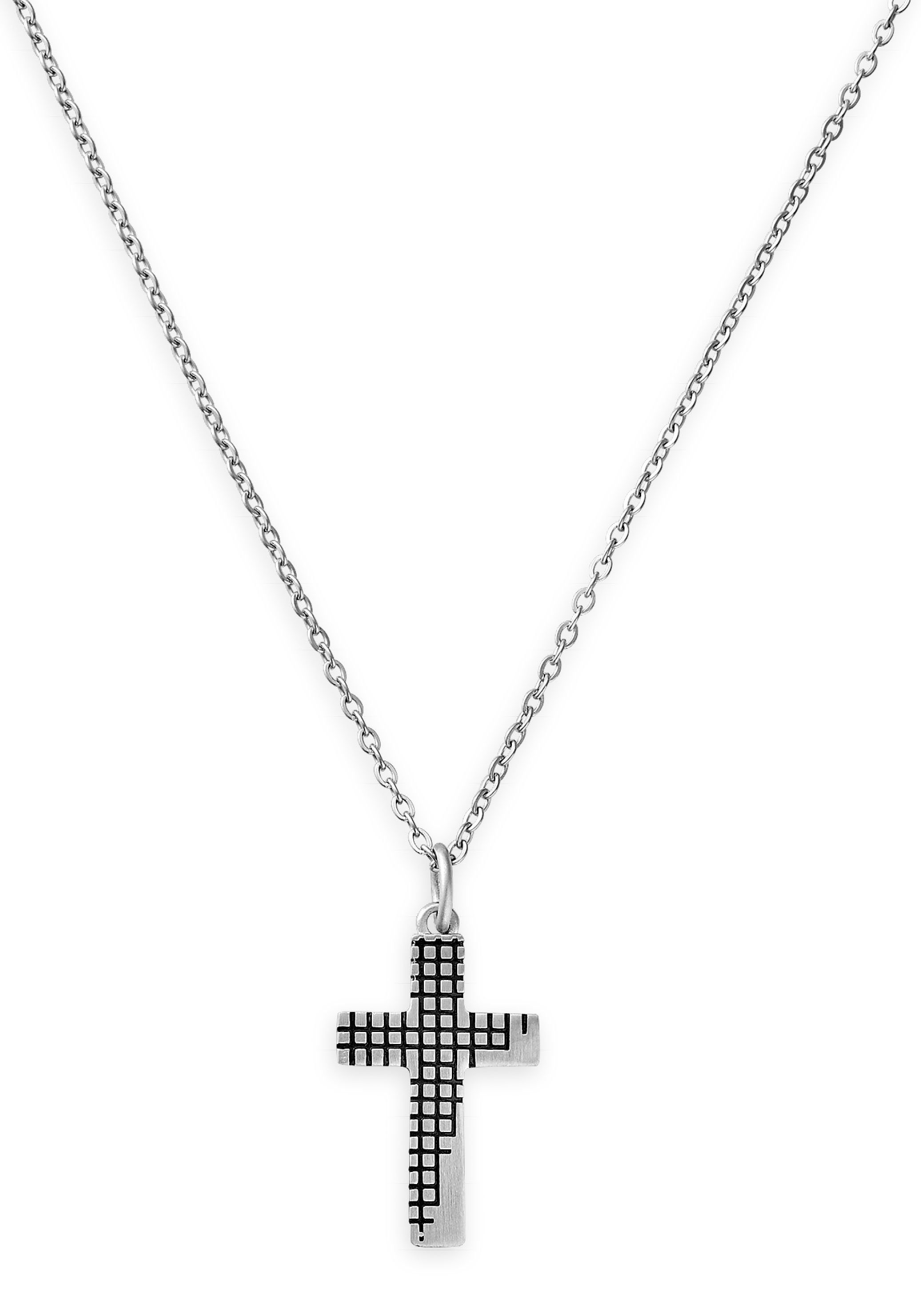 Kette Anhänger Kreuz, X4119 XENOX Halskette, Kette, mit