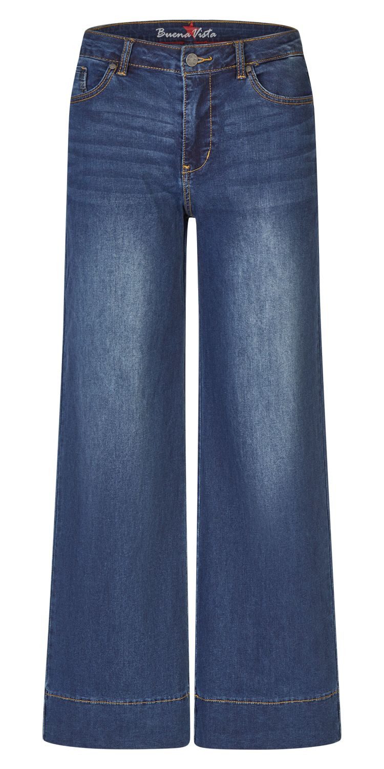 Buena Vista Weite Jeans – Jeans mit weitem Bein in Mittelblau günstig online kaufen