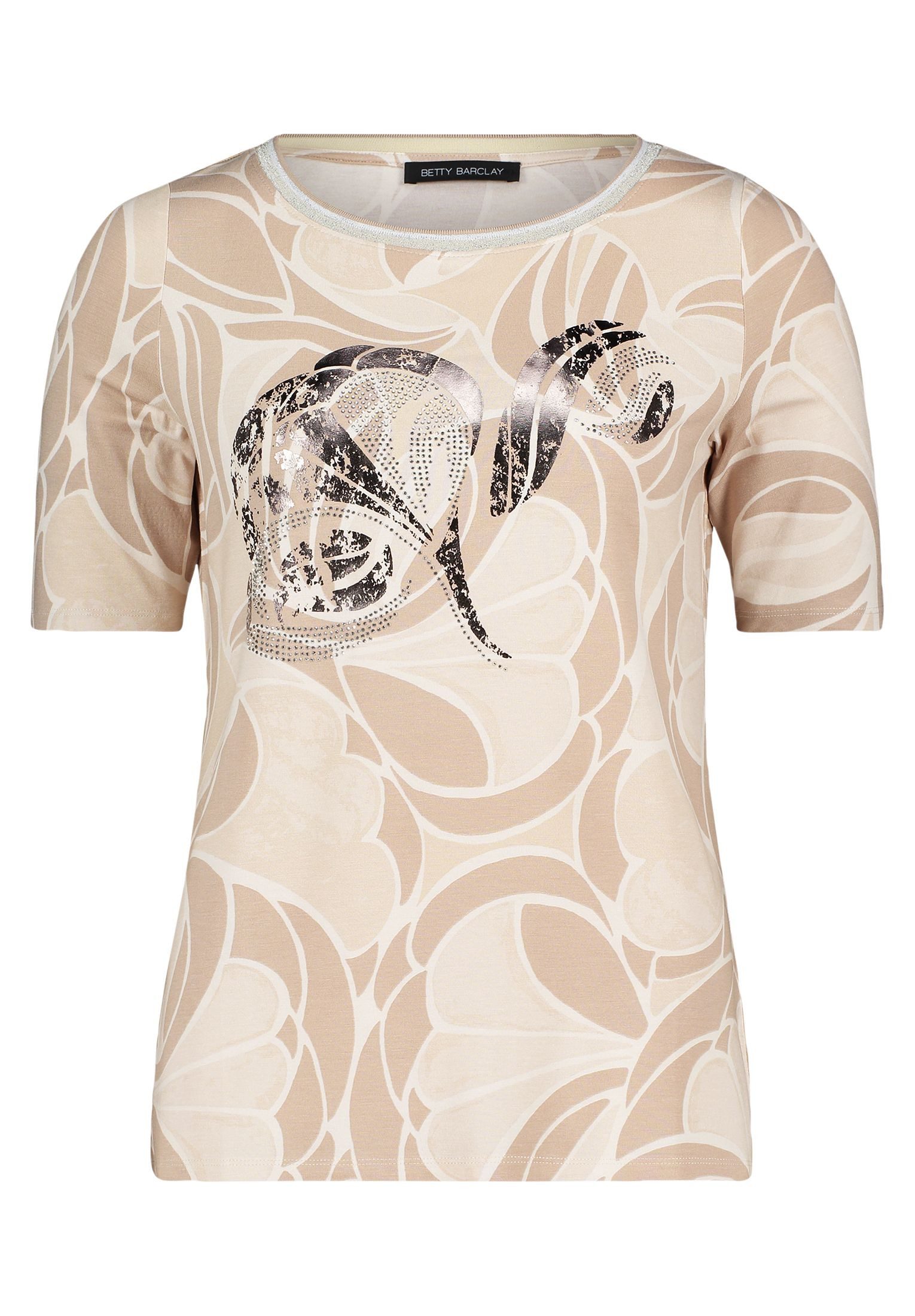 Kurzarmshirt Damen mit Schmucksteinen