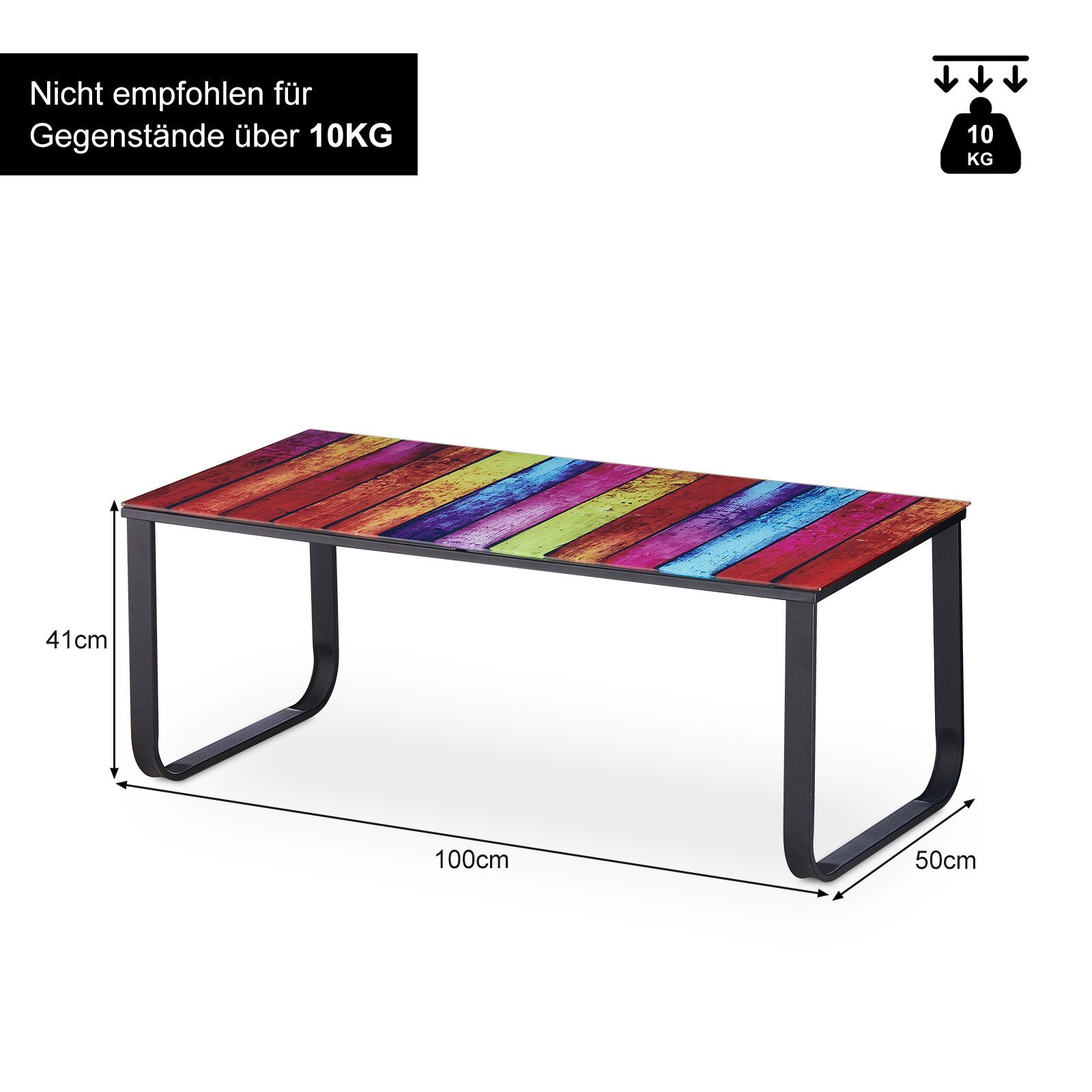 Ofcasa Couchtisch Kaffeetisch, 100x50x42cm Glastisch, Beistelltisch günstig online kaufen