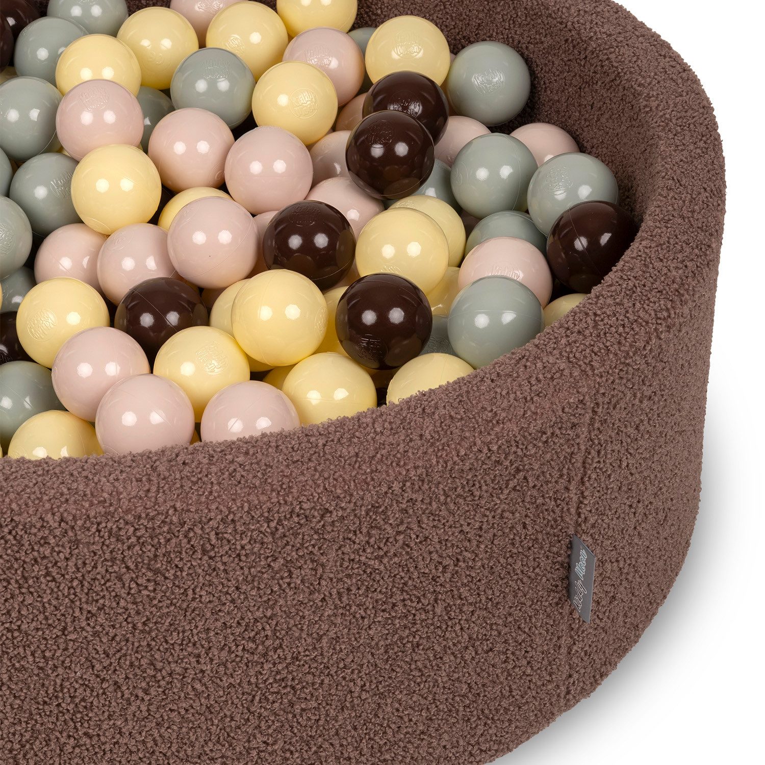 KiddyMoon Bällebad OK30TD, (Bällepool mit bunten Bällen, 200-tlg., Bällepool mit bunten Bällen), mit TEDDY Bezug, Made in Europe