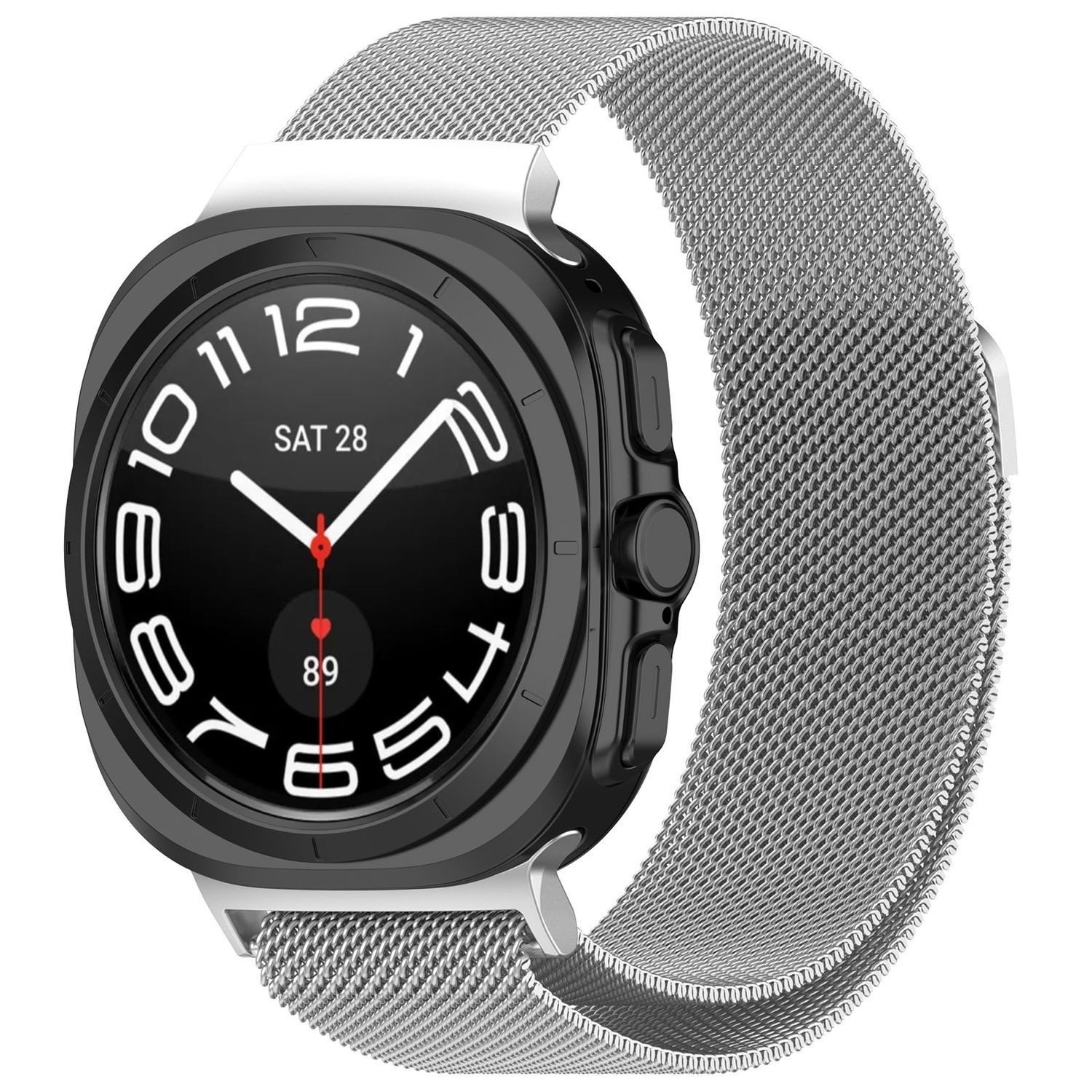 Wigento Smartwatch-Armband Für Samsung Galaxy Watch Ultra 47mm Metall Mesh günstig online kaufen